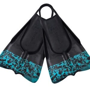 VISSLA DAFIN Black and Teal Swim Fins